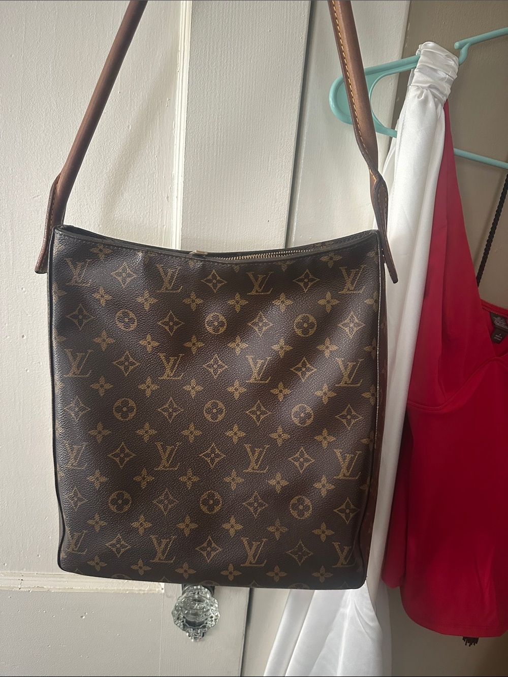 Louis Vuitton Monogram Canvas Shoulder Bag - Brown/Gold Firm good price for it
